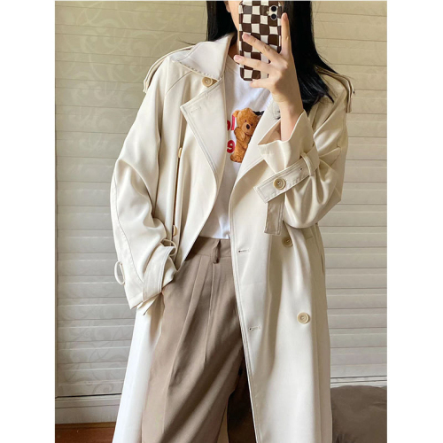 2024 this year's popular new British windbreaker women's loose mid-length style small Internet celebrity versatile coat jacket