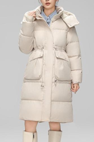 Real shot of down jacket for women 2024 winter new oversize long Korean style loose over-the-knee thickened bread jacket