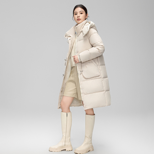 Real shot of down jacket for women 2024 winter new oversize long Korean style loose over-the-knee thickened bread jacket