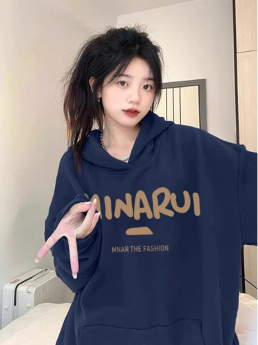 Anti-pilling imitation cotton Chinese cotton silver fox velvet 400g milk silk 310G quality double layer hooded sweatshirt for men and women in autumn