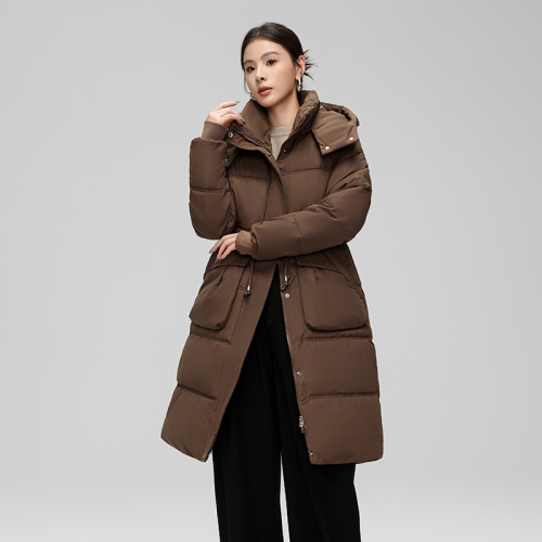 Real shot of down jacket for women 2024 winter new oversize long Korean style loose over-the-knee thickened bread jacket