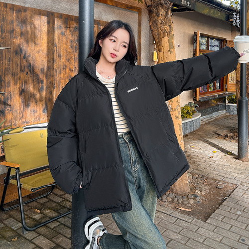 Real shot of women's cotton coat, Korean style short bread coat, small person, large size, Hong Kong style loose down jacket, student fat MM