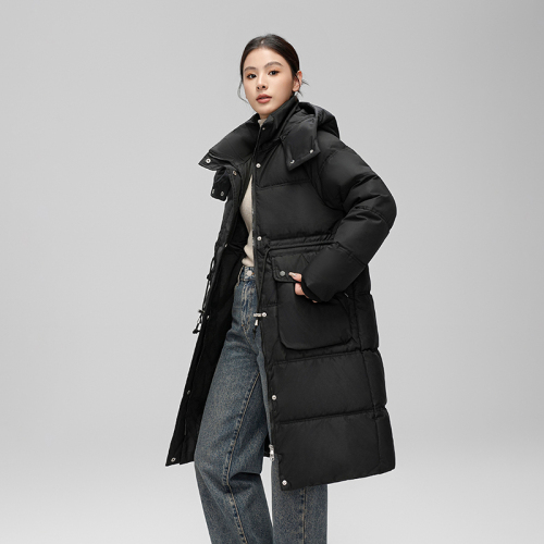 Real shot of down jacket for women 2024 winter new oversize long Korean style loose over-the-knee thickened bread jacket