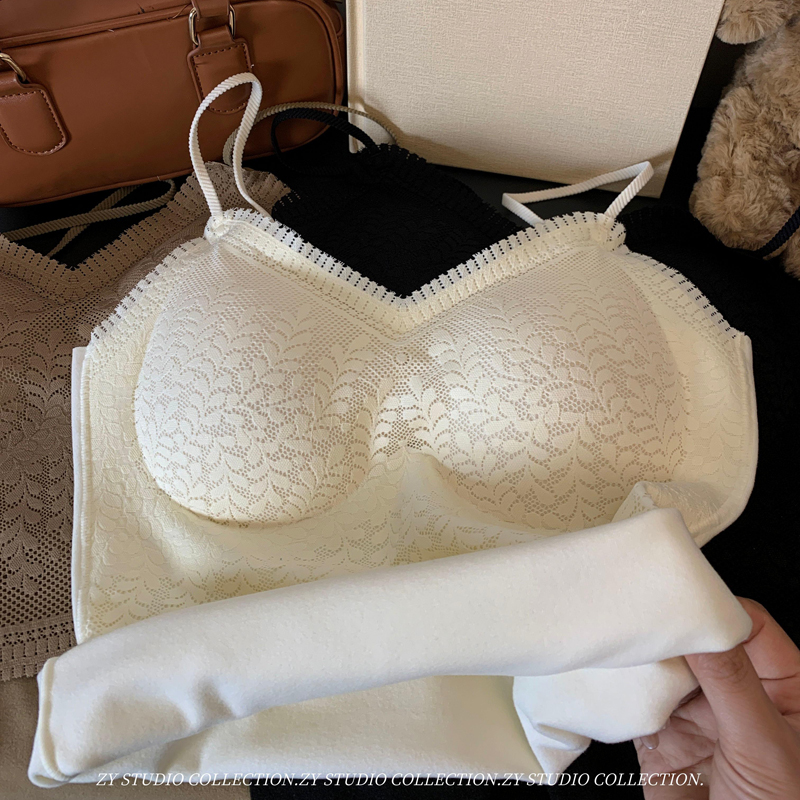 實拍 秋冬磨毛保暖背心女加絨加厚打底吊帶顯瘦保暖內衣