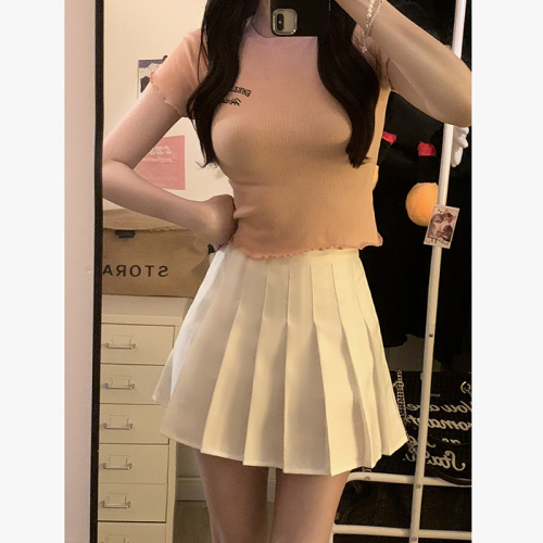 Real shot!  2024 Pleated Skirt Women's Skirt High Waist Slim Umbrella Skirt New Style A-Line Skirt