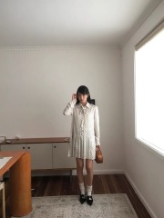 Polka dot dress women's early autumn new style French style long-sleeved autumn skirt