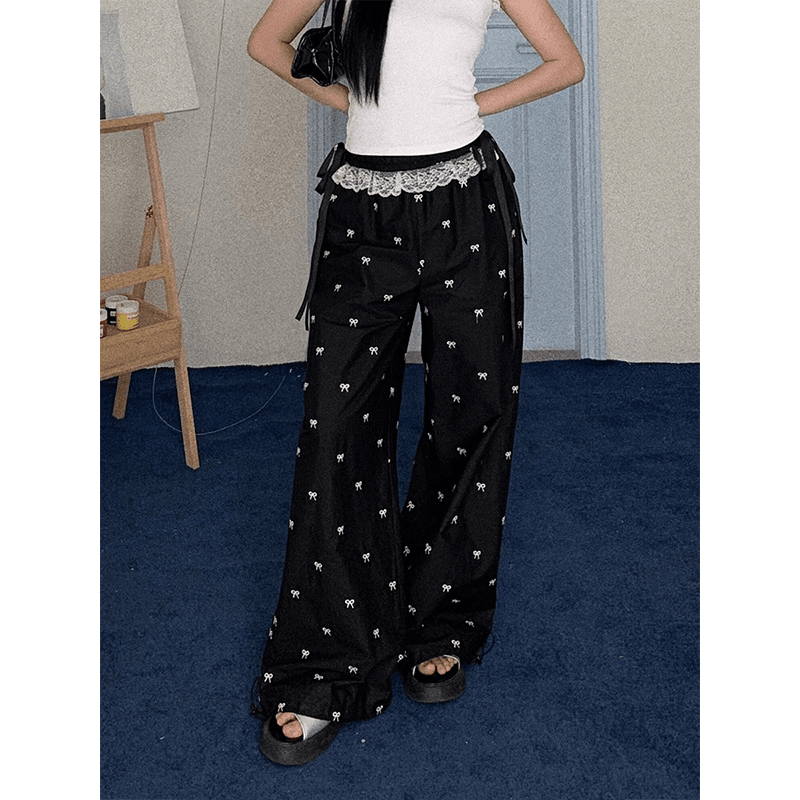 Korean women's casual pants are slim, high-waisted, fashionable and floor-length, drapey and loose casual pants.