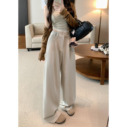 Real shot!  2024 Autumn New Design Personalized Drape Casual Pants Slim Suit Pants Women