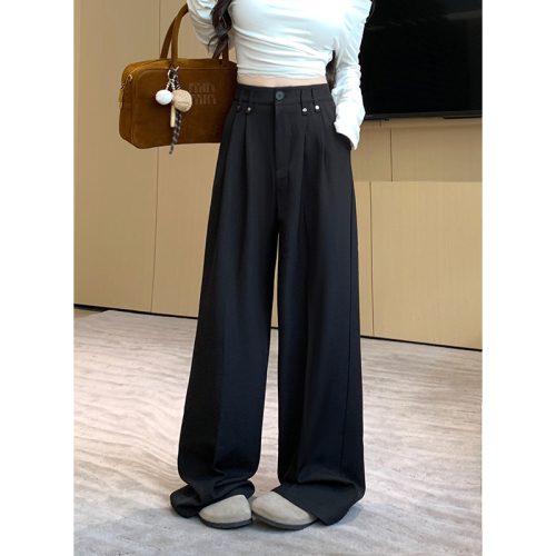 Real shot!  2024 Autumn New Design Personalized Drape Casual Pants Slim Suit Pants Women