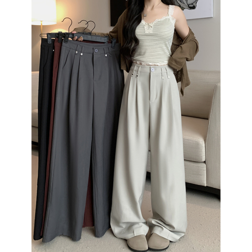 Real shot!  2024 Autumn New Design Personalized Drape Casual Pants Slim Suit Pants Women