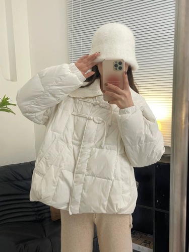 Short New Chinese Style National Style Light Down Cotton Jacket Women's Winter 2024 New Small Plate Button Cotton Jacket