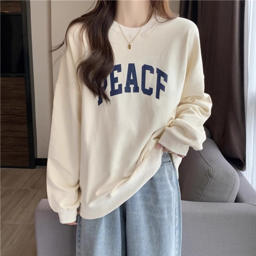 Imitation cotton Chinese cotton composite milk silk 320g silver fox velvet 420g round neck hooded double hood loose sweatshirt