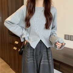 New version of short T-shirt with Korean style and lazy design