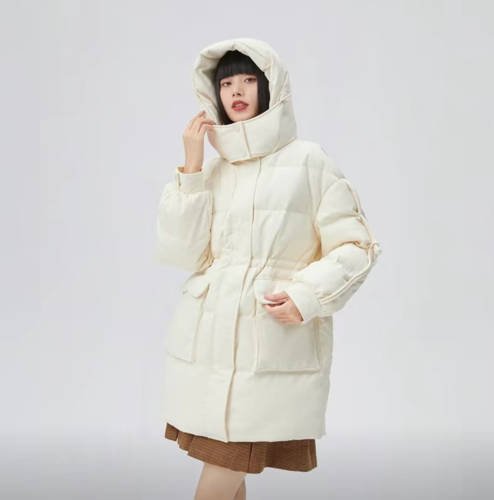 Women's winter mid-length thickened warm cotton coats for small people 2024 new winter style