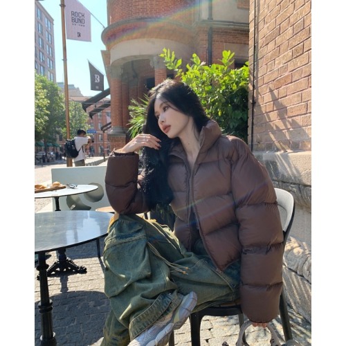 Kendou style same style down cotton jacket women's stand collar short style 2024 winter loose thickened warm bread cotton jacket