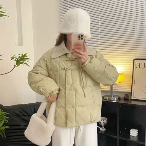 Short New Chinese Style National Style Light Down Cotton Jacket Women's Winter 2024 New Small Plate Button Cotton Jacket