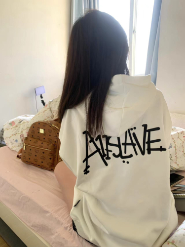 CVC cotton pasta wool Chinese cotton composite/milk silk 300g silver fox velvet 400g front and back printed hooded sweatshirt for women