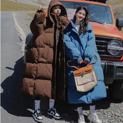 Thickened cotton coat for women Korean style loose long knee-length down jacket new hot style winter jacket ins trend