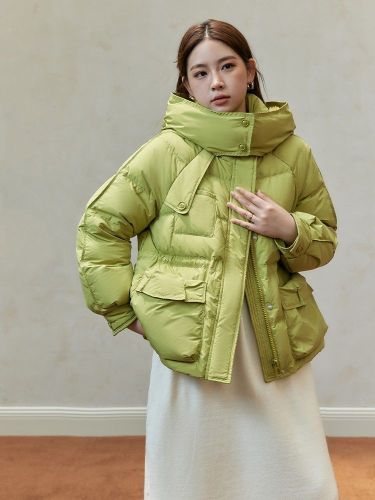 2024 winter new Korean version versatile casual waist thickened warm cotton coat cotton coat bread coat outer wear for women