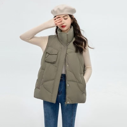 Small fragrant style vest for women high-end 2024 autumn and winter new fashion temperament casual stand-up collar vest fashionable vest