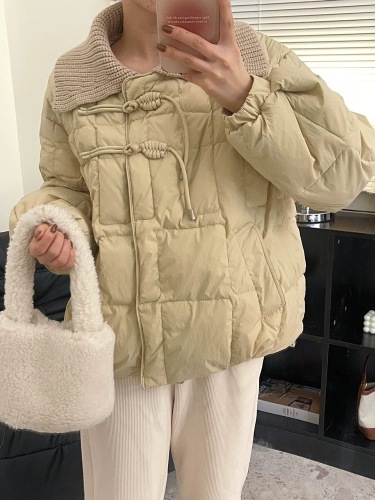 Short New Chinese Style National Style Light Down Cotton Jacket Women's Winter 2024 New Small Plate Button Cotton Jacket