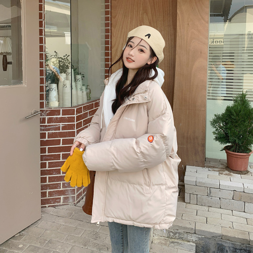 Actual shot Korean down jacket for women  new style short loose loose INS Internet celebrity thickened bread coat cotton jacket trendy women