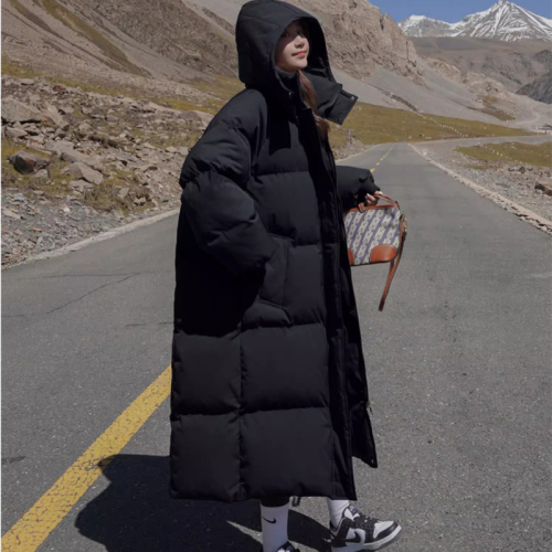 Thickened cotton coat for women Korean style loose long knee-length down jacket  new hot style winter jacket ins trend