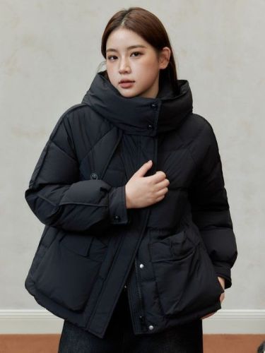 2024 winter new Korean version versatile casual waist thickened warm cotton coat cotton coat bread coat outer wear for women