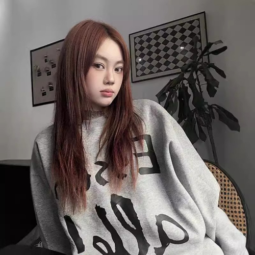 Imitation cotton Chinese cotton composite milk silk 320g silver fox velvet 420g round neck hooded double hood loose sweatshirt