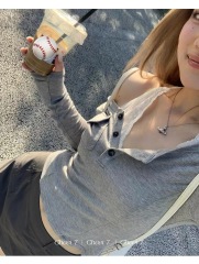 Cheei 7 芋泥奶酪  鬆弛又精緻掛脖蕾絲文胸長袖兩件套紙片人內搭