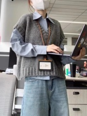 Spring and Autumn Lazy Style Sweater Women's Waistcoat Knitted Vest Vest