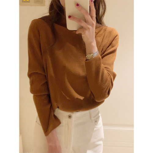 White half turtleneck sweater for women in autumn and winter new Korean style gentle warm top with base sweater