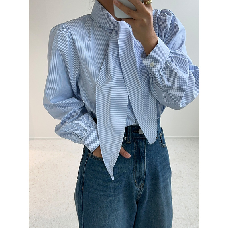 chic korean style striped shirt