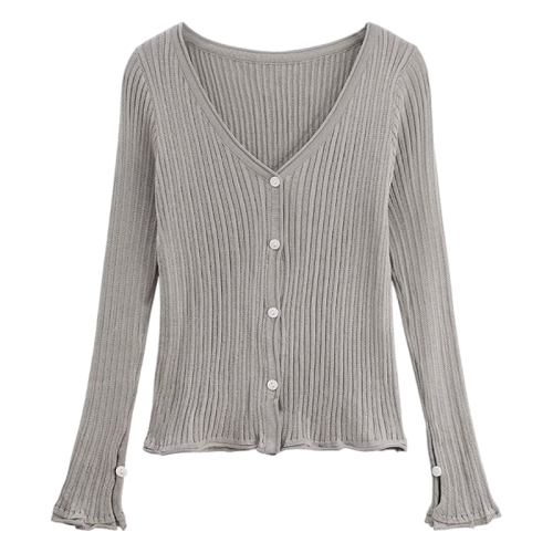 Layer inside the bottoming shirt v-neck knitted cardigan, new autumn and winter women's clothing, this year's popular beautiful small tops