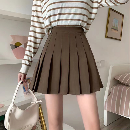 2024 new plus size pleated skirt for fat girls, mid-length design with high waist and one-step slit long skirt for summer