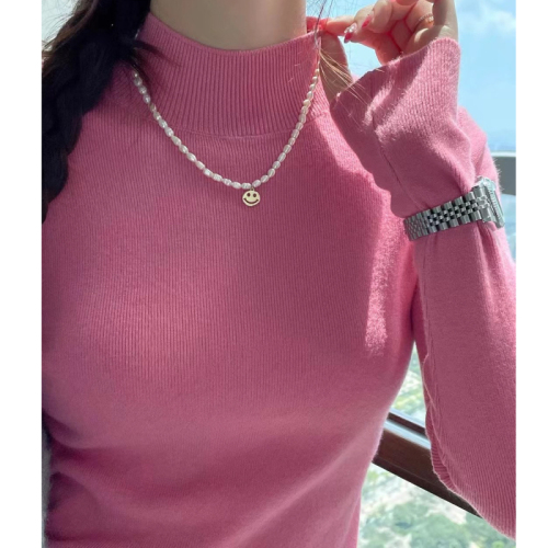 Knitted sweater for women, spring and autumn half turtleneck bottoming shirt, small fragrance style inner layer, new autumn and winter wool top