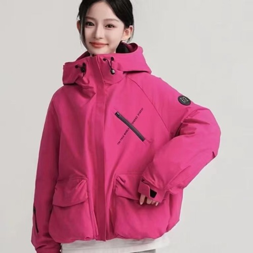 2024 new winter American style jacket fashionable hooded workwear cotton coat short thickened jacket for women