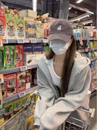 Plush thickened large size hooded sweatshirt for women, lazy style autumn and winter casual loose oversize top cardigan jacket