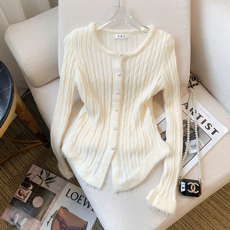 New autumn clothing Korean style design soft and waxy pure lust style knitted sweater for women