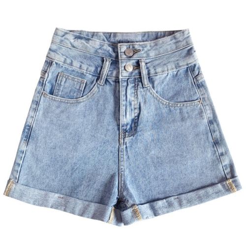 Spring new style women's super high waist denim shorts women's spring and summer loose slimming a-line hot pants