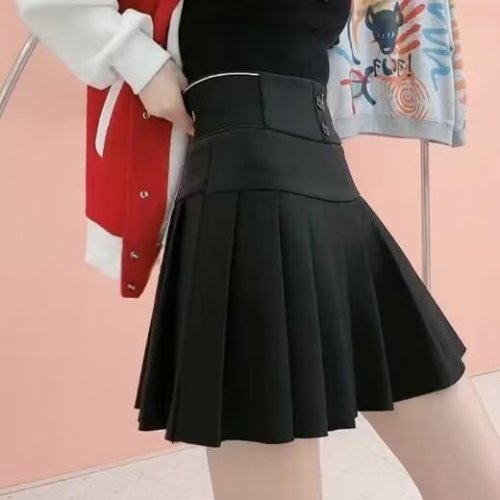 Skirt Spring and Autumn New Style Belly Support A-Line Skirt Half-length Maternity Short Skirt Pleated Skirt Autumn and Winter Clothes