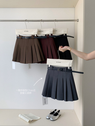 Pleated skirt, high quality campus suit, pleated skirt, high waist slimming classic skirt