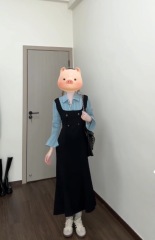 2024 Early Autumn New Women's Two-Piece Dress with Design Elements, Color Block Splicing, Slimming and Elegant Long Dress