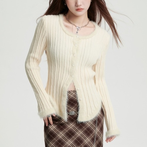 Sweater cardigan coat for women autumn and winter 2024 new v-neck inner wear loose lazy style outer knitted bottoming shirt winter