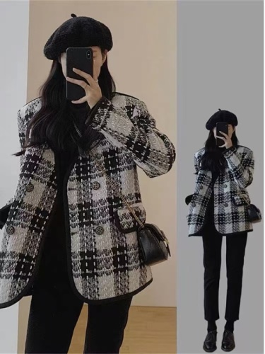 Xiaoxiangfeng tweed jacket versatile top 2024 high-end street style Xiaoxiangfeng tweed jacket