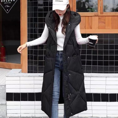 Official picture of new fashionable autumn and winter down cotton vest trendy ins versatile vest waist mid-length coat for women