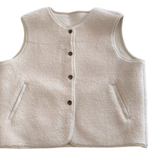 New autumn and winter products, loose, casual, versatile, slimming and temperament vest, cute girly lamb wool vest, coat vest