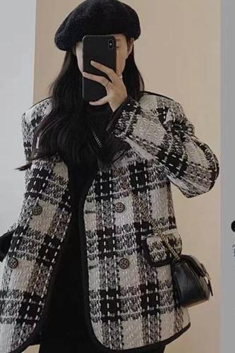 Xiaoxiangfeng tweed jacket versatile top 2024 high-end street style Xiaoxiangfeng tweed jacket