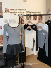 Real-shot—Autumn/Winter New Arrival: Lace-Trimmed, Suede-Finish, Warm Top with Chest Pads, Slim-Fit Base Layer