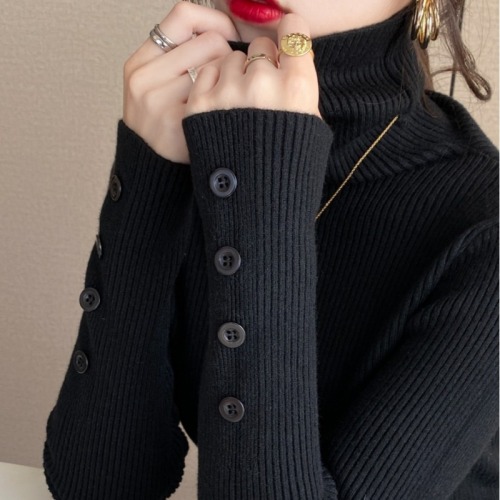 Stacked High-Neck Knit Top for Women, Thickened and Versatile, New Autumn/Winter Style, Stylish Innerwear Top